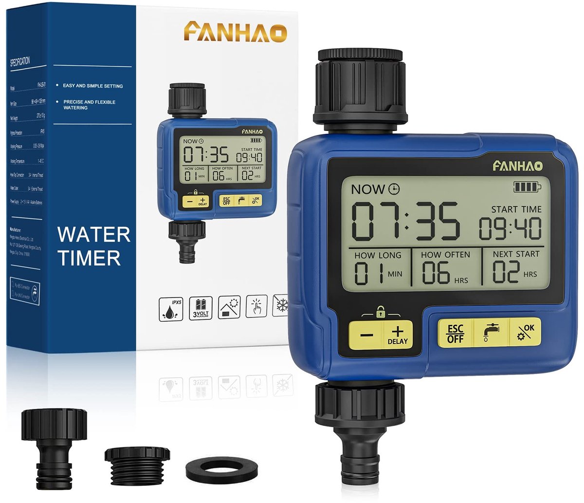 Omgoods - Irrigatiecomputer voor automatische en handmatige bewatering - Flexibele water timer