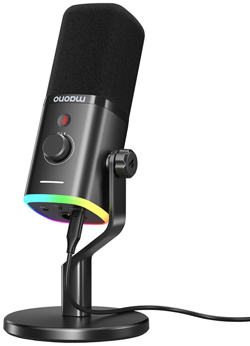 Maono PD100X - Microfoon voor Computer - USB/XLR Microfoon - Streaming - YouTube - Podcasting - Dynamische Microfoon - Plug & Play - Studio Geluidskwaliteit - Zwart thumbnail 2