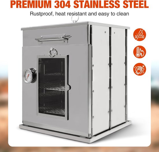 Opvouwbare campingoven, 2-traps grill, roestvrij staal, draagbaar - Campingfornuis, compact, duurzaam, campingkoker voor rugzaktochten, wandelen, picknick, reizen, strand, tuin, koken, grillen — afbeelding 3