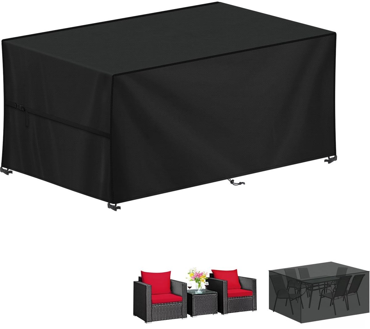 Omgoods - Waterdichte Tuinmeubelhoes voor Tafel - 420D Oxford - 150x90x90 cm