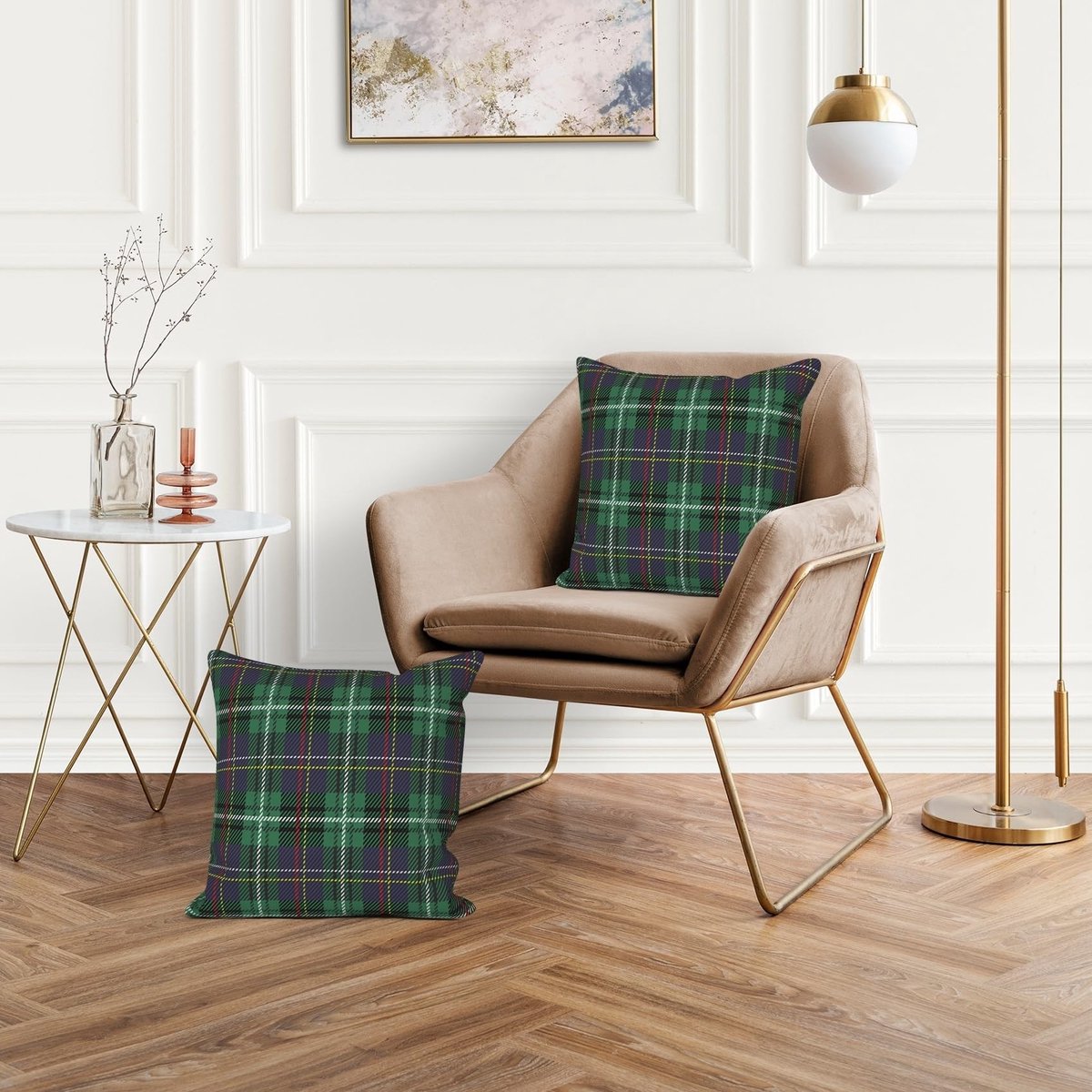 Omgoods - Tartan Kussenhoezen - 40 x 40 cm Schotse Motief Set van 2