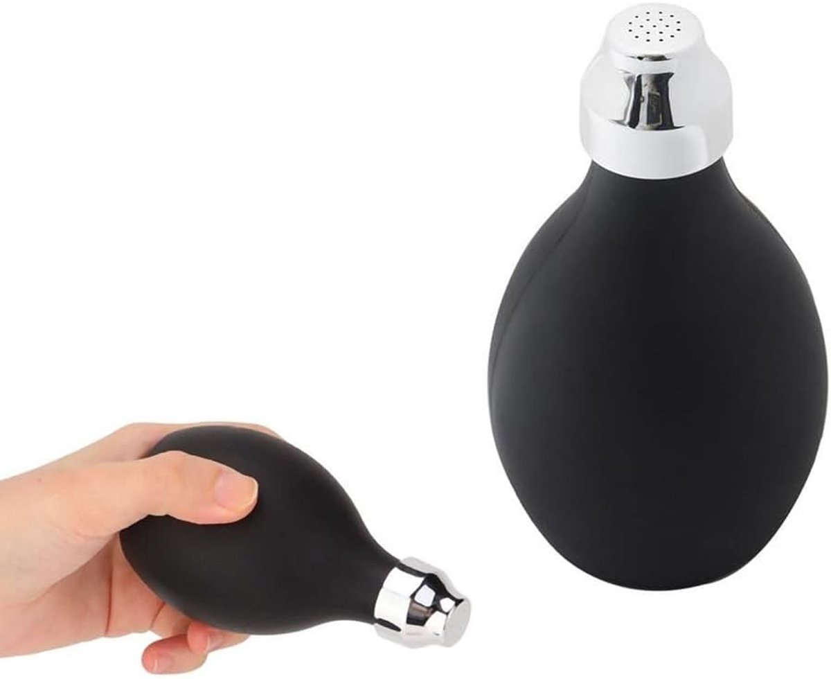 Droge shampoo fles kapper poeder spuitfles, siliconen draagbare poeder spuitfles kappers droge shampoo poederblazer voor haarsalon thuisgebruik, zwart
