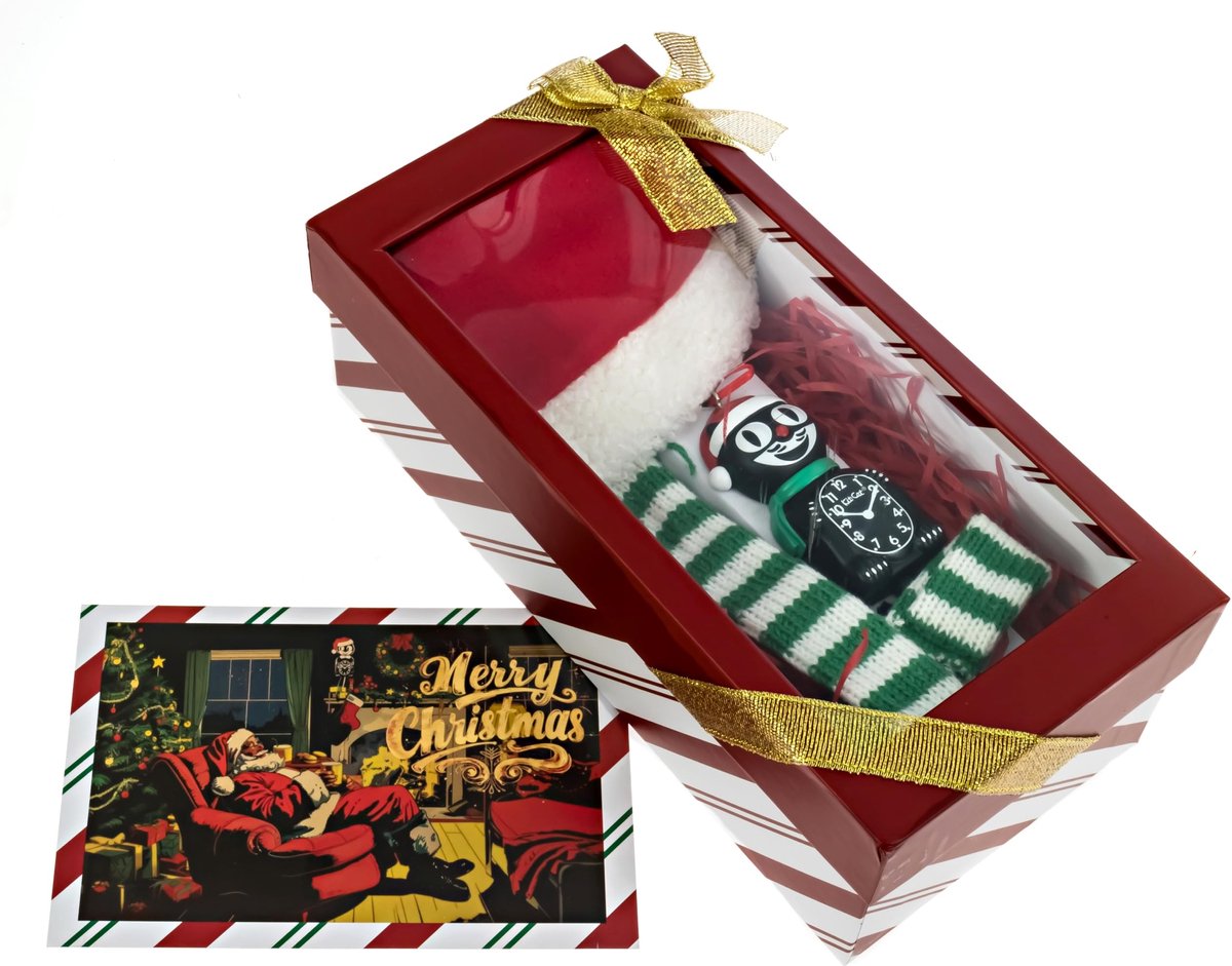 Omgoods - Kit-Cat Klok Kerst Cadeaupakket - Feestelijke Decoratie