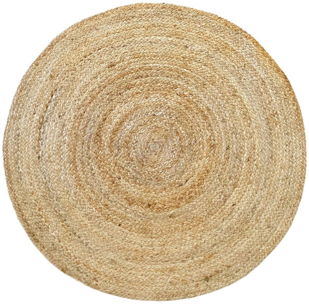 Omgoods - Alhambra Jute Vloerkleed Rond - 100% Natuurlijk Jute, Handgeweven - 100x100cm