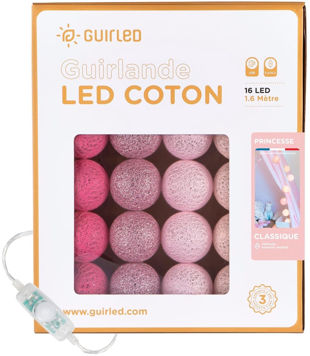 Omgoods - Fairy Lights met Katoenen Ballen - USB Nachtlampje voor Babykamer