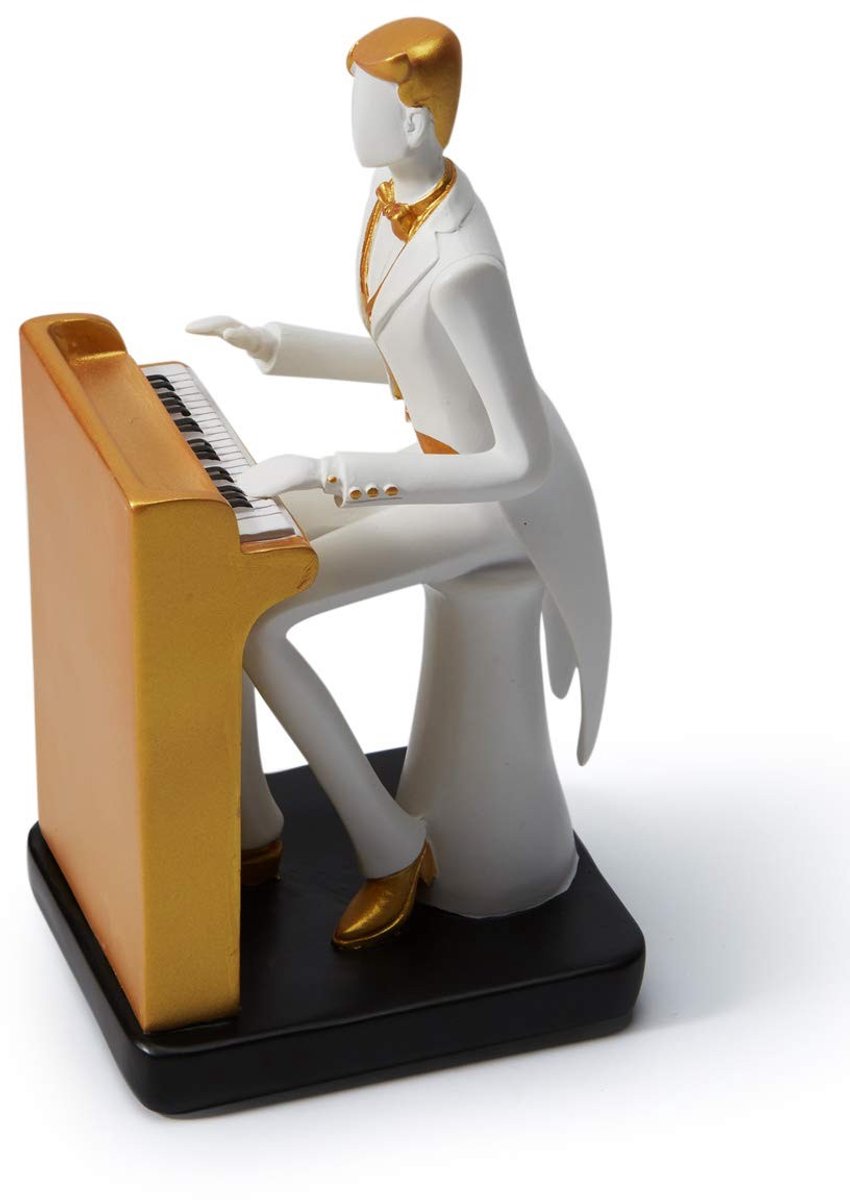 Omgoods - Amoy-Art Music Decor Figurine Piano Statue - Moderne Sculptuur voor Thuisdecoratie