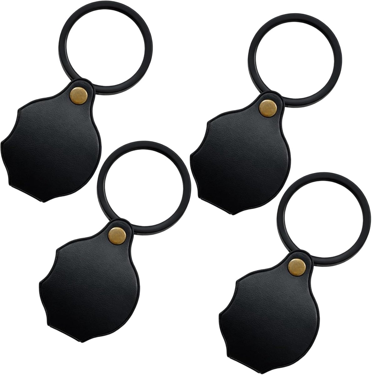 4 stuks mini-vergrootglas, 10-voudige vergroting, zakvergrootglas, 10 x inklapbaar als klein vergrootglas om te lezen, mini opvouwbaar voor boeken, kranten, kaarten, klein draagbaar
