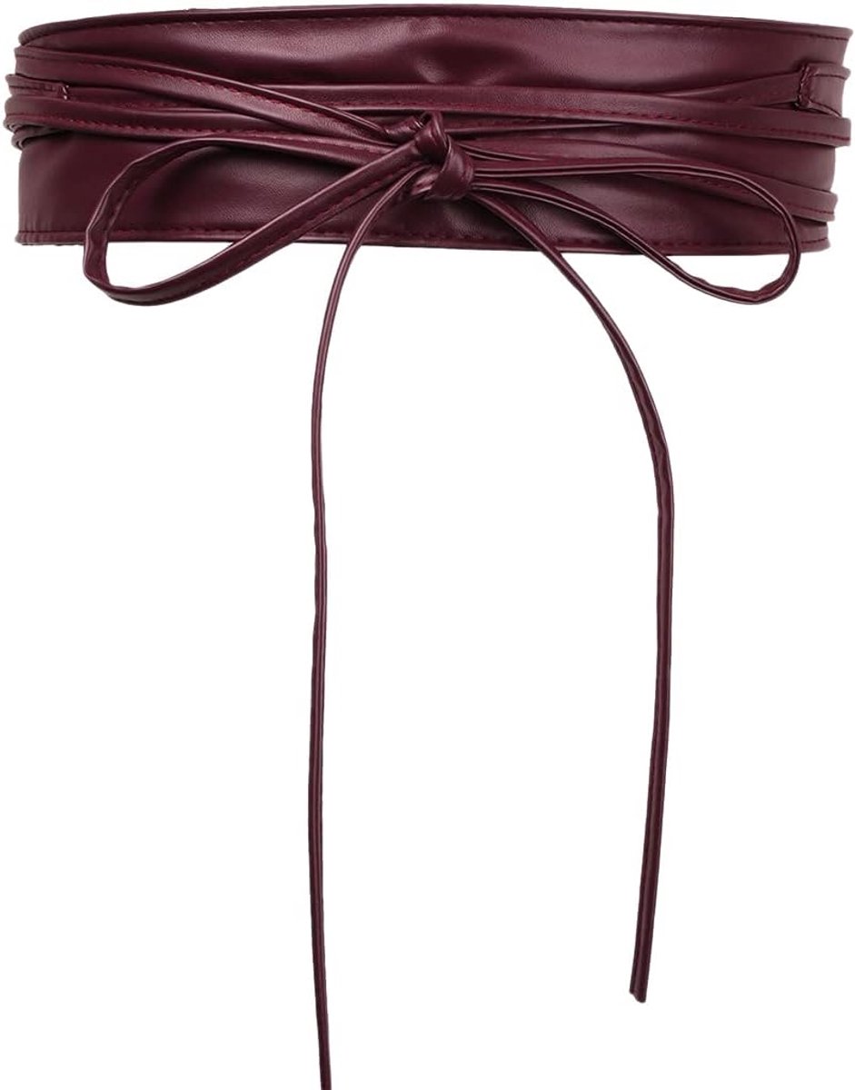 Tailleriem voor dames, Obi riem om te veters, brede veterriem, leren