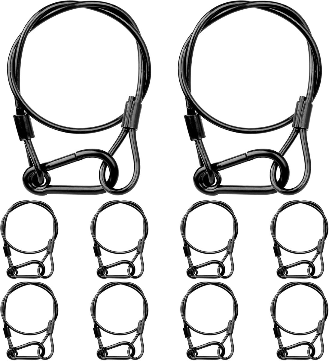 (10 stuks) podiumverlichting, veiligheidskabel met 25 kg draagvermogen (diameter 4 mm, lengte 50 cm)