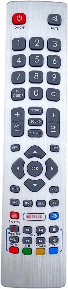 Vervangings afstandsbediening voor Sharp TV, afstandsbediening compatibel met SHARP smart televesion LC-32HG5141K LC-32HG5341K LC-40UG7252K