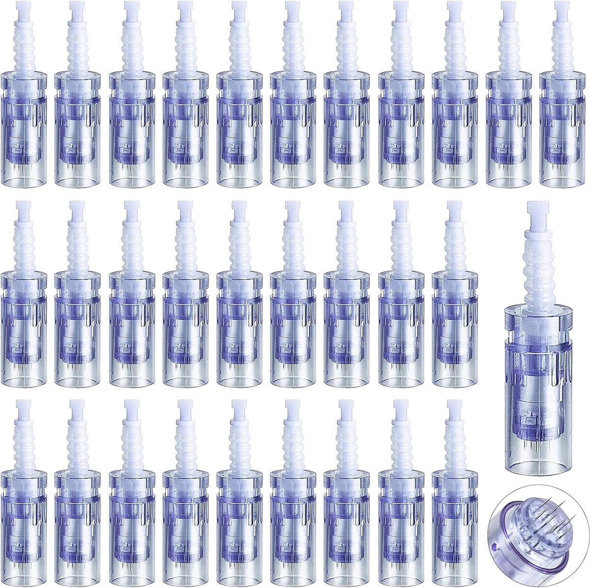 naalden, 30 stuks vervangende Derma Pen, 36 pins micro nano naalden micronaald naaldpatronen Dermapen microneedling apparaat vervangende naalden naald voor huidherstel (bajonet)
