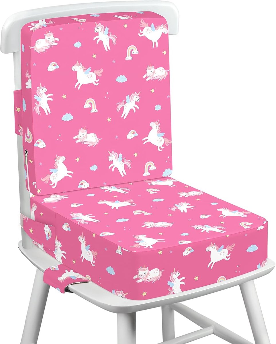 stoel, kind, zitkussen, kinderzitverhoging met rugleuning, 36 x 32 x