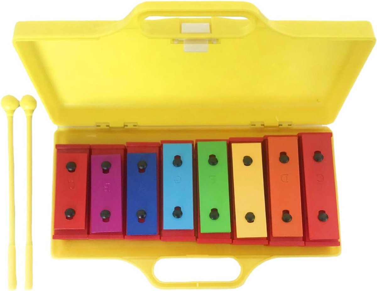 Kinderxylofoon - Muziek Speelgoed - Muziek Leren - Diatonische Toonreeks - 37 x 13 cm - Meerkleurig