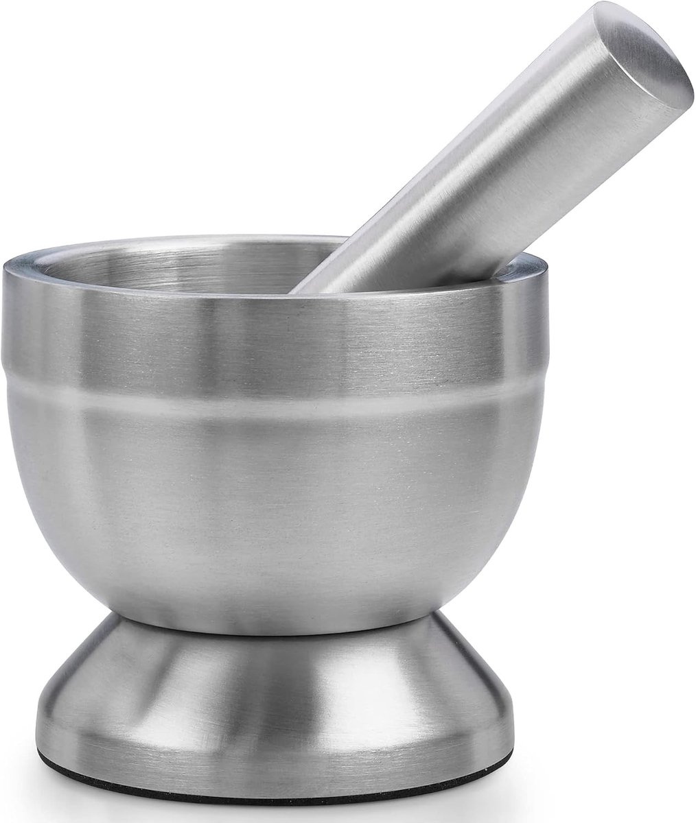 Pill Crusher - 304 Food Grade roestvrij staal vijzel en stamper