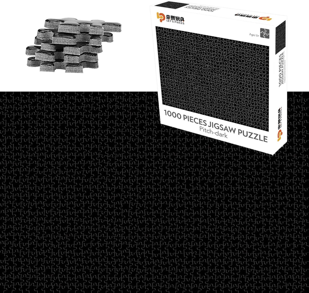 Puzzel 1000 Stukken - Grote Zwarte Puzzel 70 x 50 cm - Uitdagende Puzzel voor Volwassenen en Kinderen - ShopVlot
