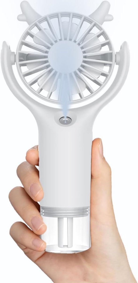 Handventilator met waternevel - Mini USB oplaadbaar - 3 snelheden - Ideaal voor onderweg - ShopVlot