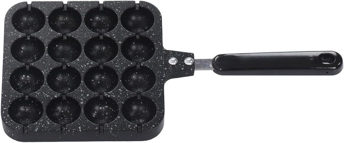 Takoyaki Pan - Octopus Ballen - Thuis Koken - Gelijkmatige Verwarming - 325 x 155 cm - Zwart