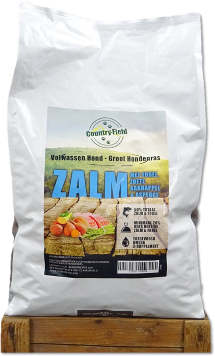 Country-Field Country-Field Graanvrij Adult large zalm met forel 12kg