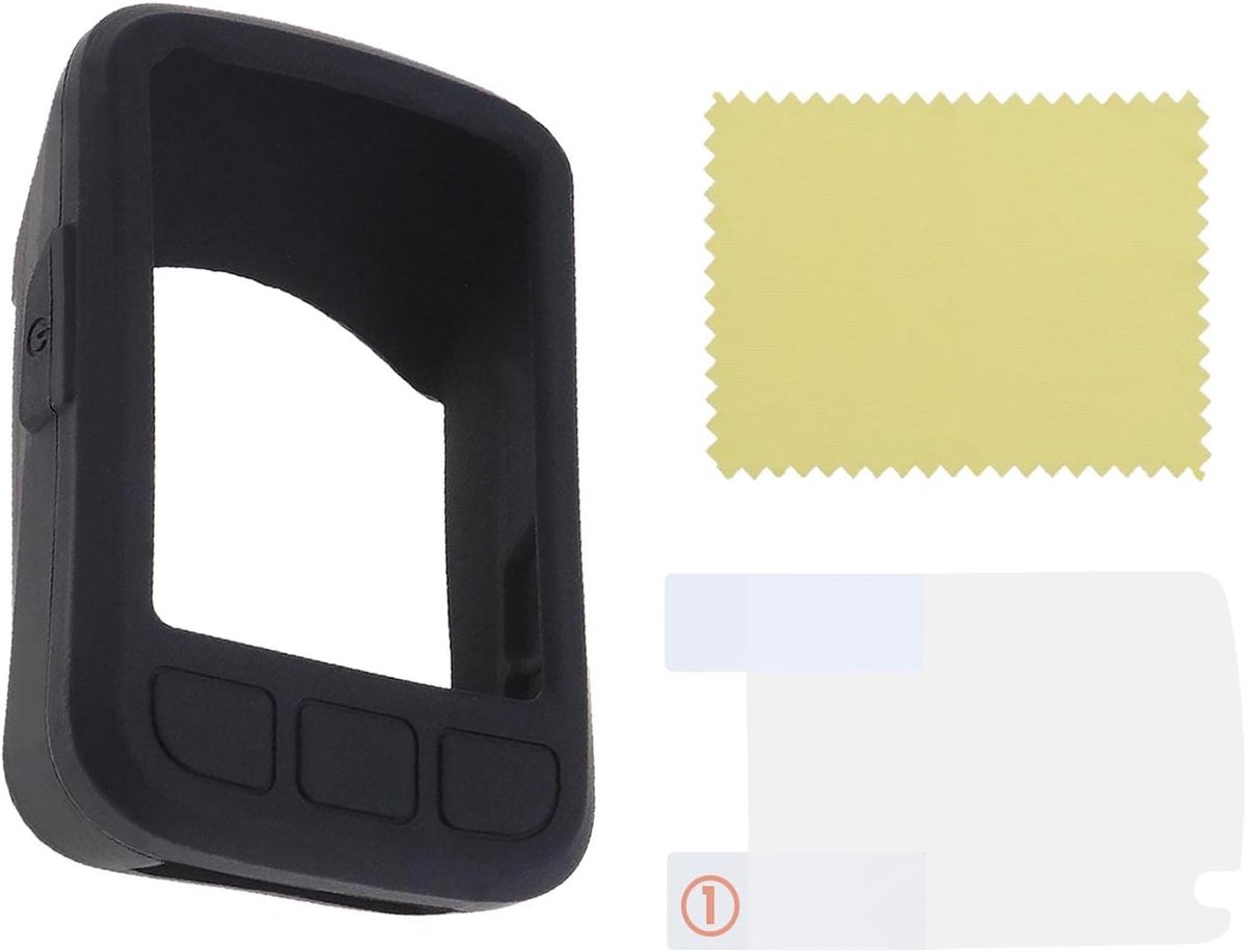 Siliconen beschermhoes Wahoo Elemnt Bolt V2 - zwart - met beschermfolie - SnelShoppen
