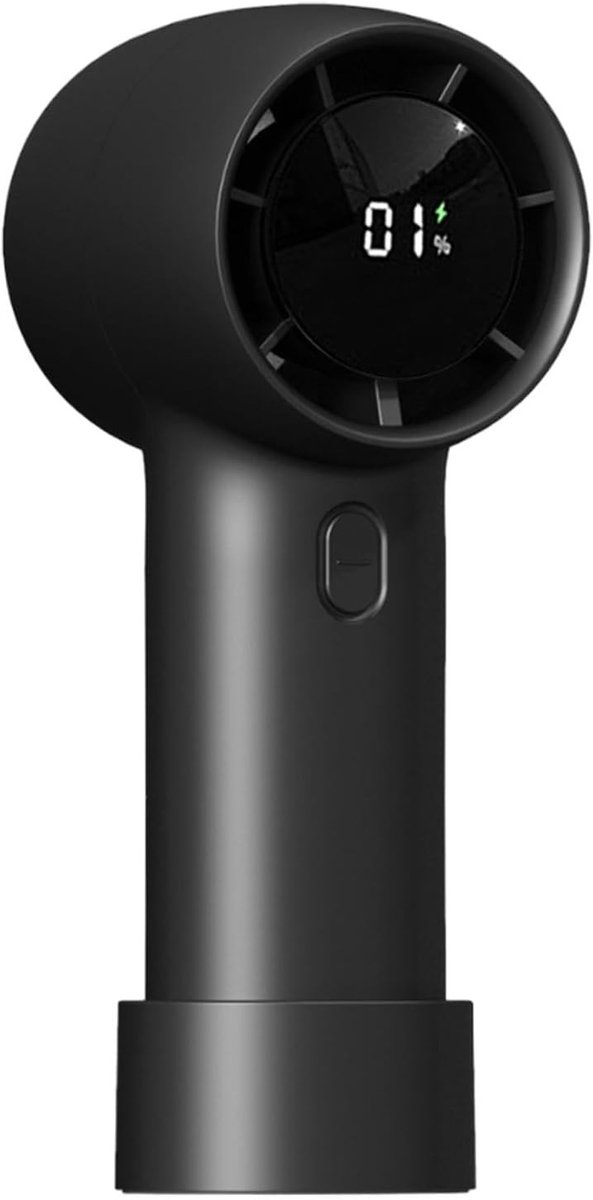 Draagbare Handventilator USB-C Oplaadbaar - 100 Standen Digitaal Display - Kamperen Reizen Outdoor