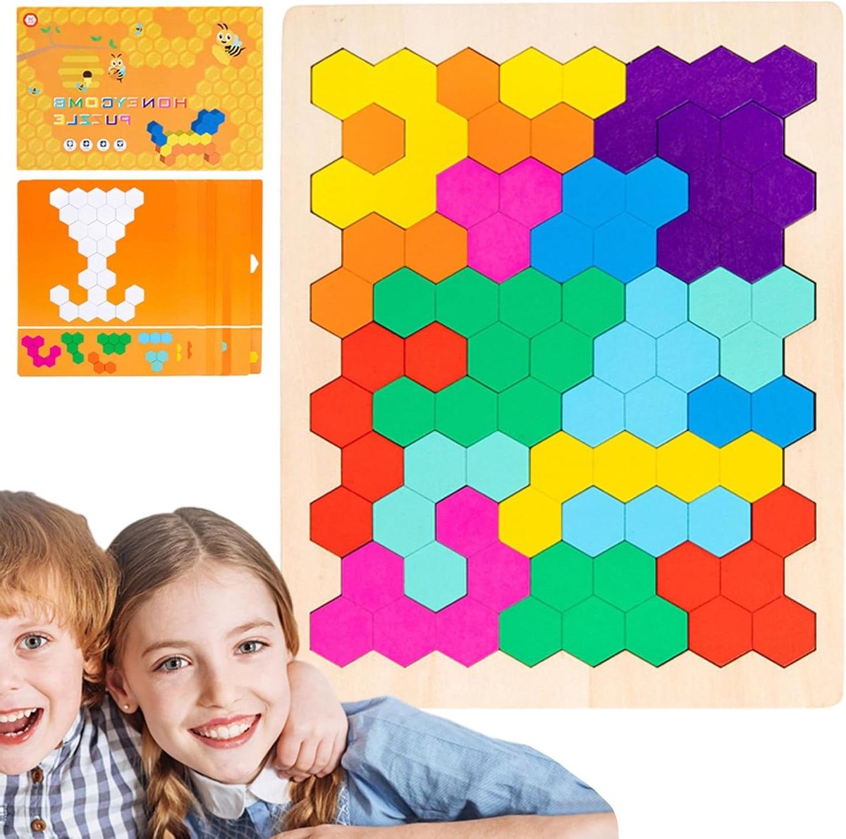 Blokpuzzels Houten Denkspel - Logisch Spel Raadsels - Cognitieve Ontwikkeling - Gladde Afwerking Spaalkvrij