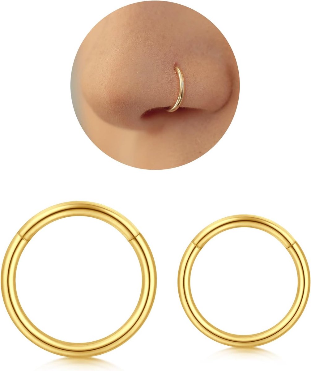 Ringen, van chirurgisch staal 316L, neusring, septum, kraakbeen