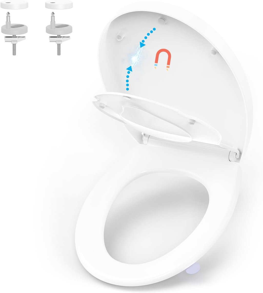 WC-bril O-vorm met Kinderzitje, Toiletdeksel van Pp met Softclose en