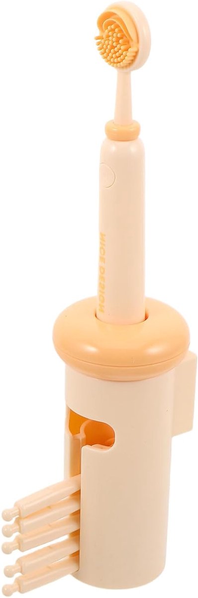Siliconen Tongschraper - Tongreiniger Mondhygiëne - Frisse Adem - Dubbelzijdig Ontwerp - 15.5 cm - Beige