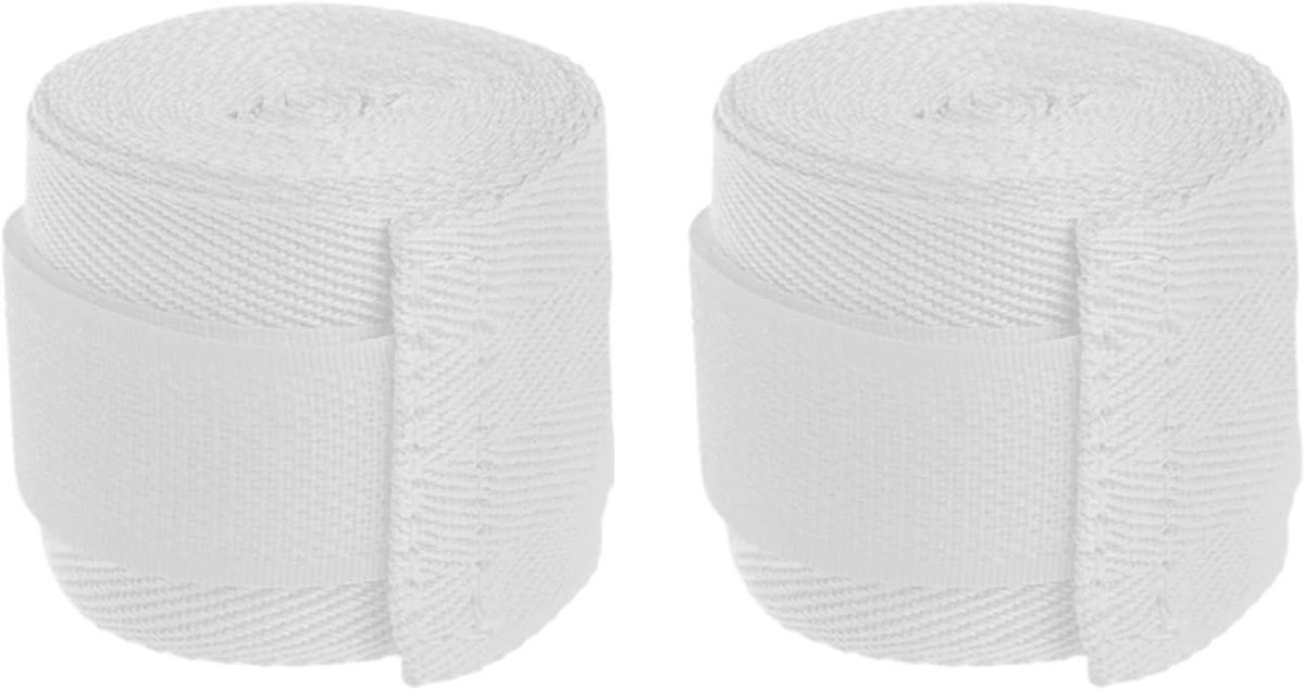 Bokshandschoenen Wraps - Bokszak Bandages - Vechtsport Training - Verbeterde Pols Stabiliteit - 10 cm Breed - Wit