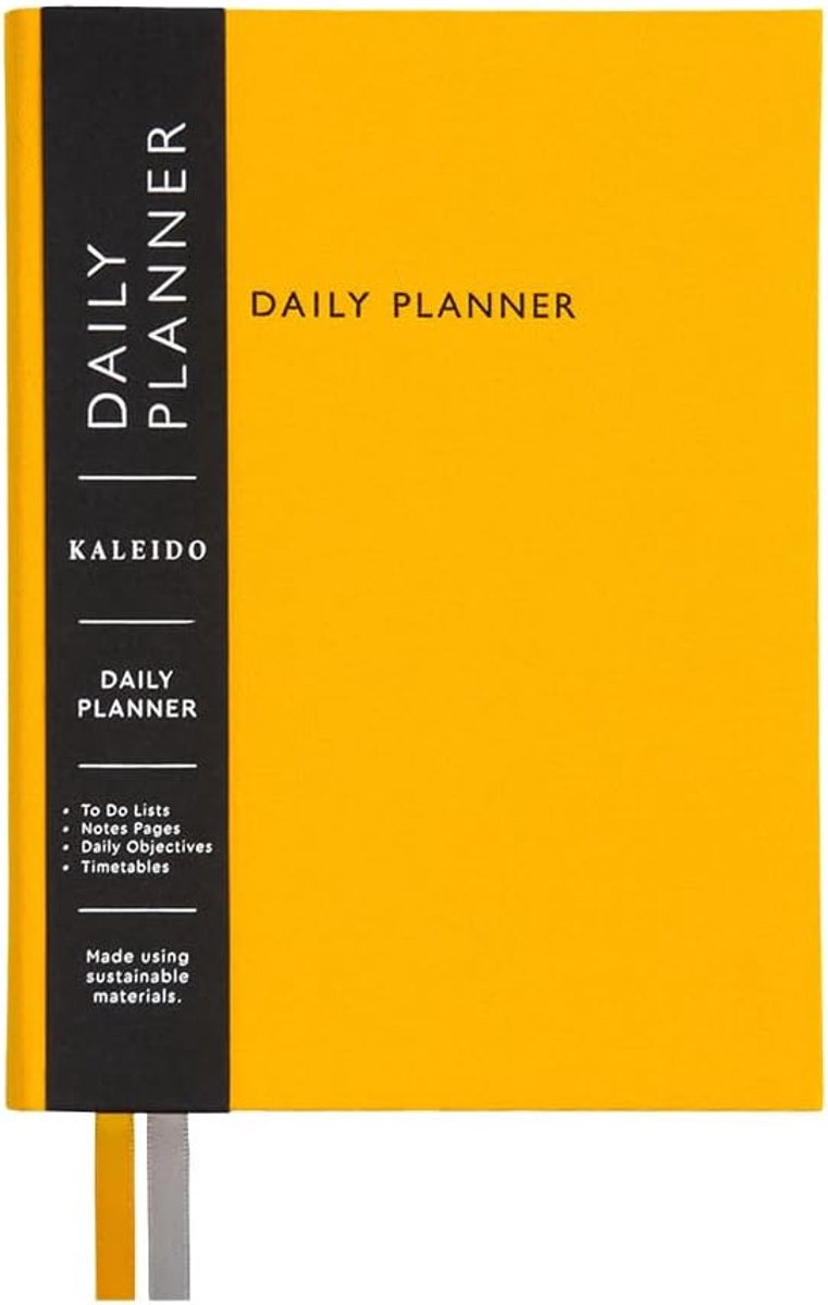 Ongedateerde Dagelijkse Planner Notebook - Te Doen Lijsten Uurplanning Notitiepagina's - B6 - Geel - ShopVlot