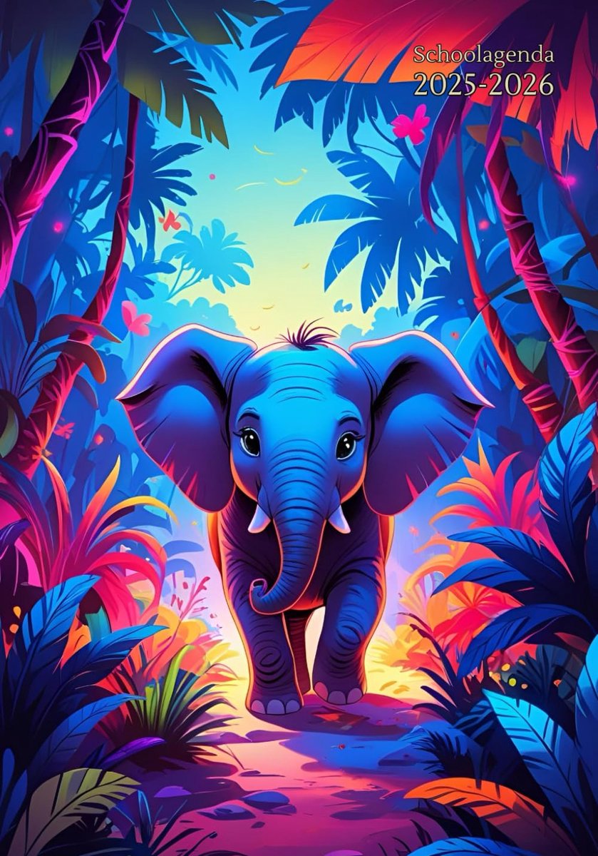Schoolagenda A5 - Olifant - Weekplanner - Ideaal voor huiswerkplanning - SnelShoppen