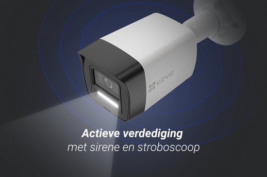 EZVIZ H3K PoE 4K Kit - 4x Beveiligingscamera Buiten - AI-detectie, Nachtvisie & Active Defense - IP67 - PoE & SD van EZVIZ — afbeelding 5