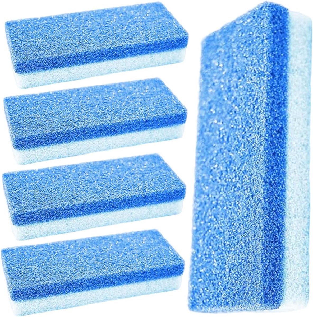 Puimsteen Voeten - Pedicure Gereedschap - Eelt Verwijderen - Dubbelzijdig Ontwerp - 5 stuks - Blauw