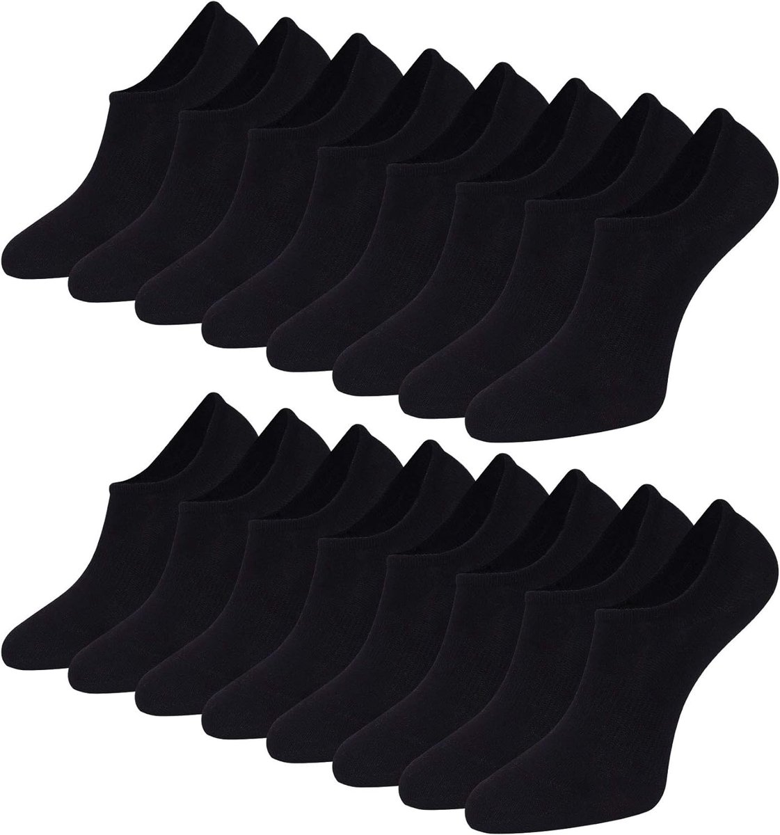 Sokken zonder patroon, trainingssokken voor dames en heren, 8 paar antislip lage enkelsokken, sneakersokken, onzichtbare voetsokjes, loafers, casual bootschoenen