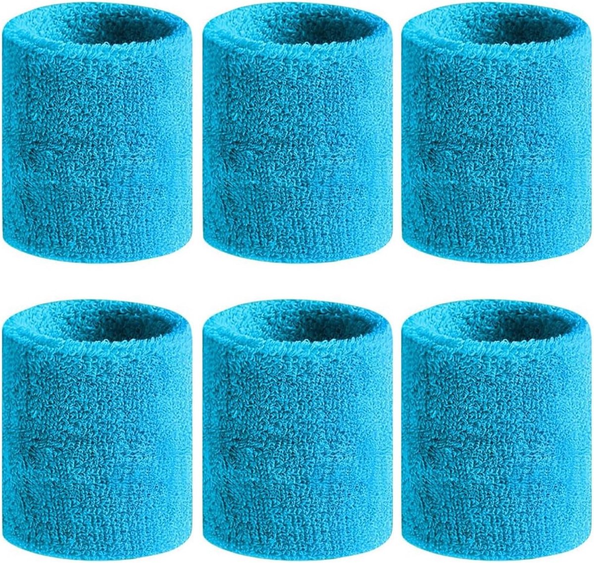 Zweetband, Sweat Bands Mannen Vrouwen Pols 6 stks Polsbanden Sweatbands Absorbens voor Gym Sport Tennis Hardlopen