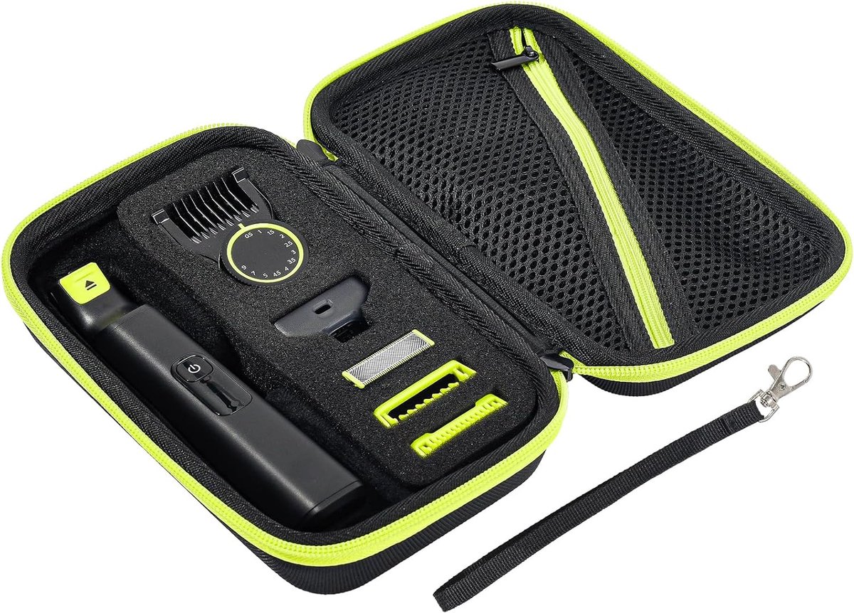Tas voor Philips OneBlade 360 beschermhoes voor elektrische baardtrimmer, scheerapparaat om te trimmen, reisetui, OneBlade Euti draagtas QP2734/30 QP6551/30 QP2824/30 QP6651/30, zwart