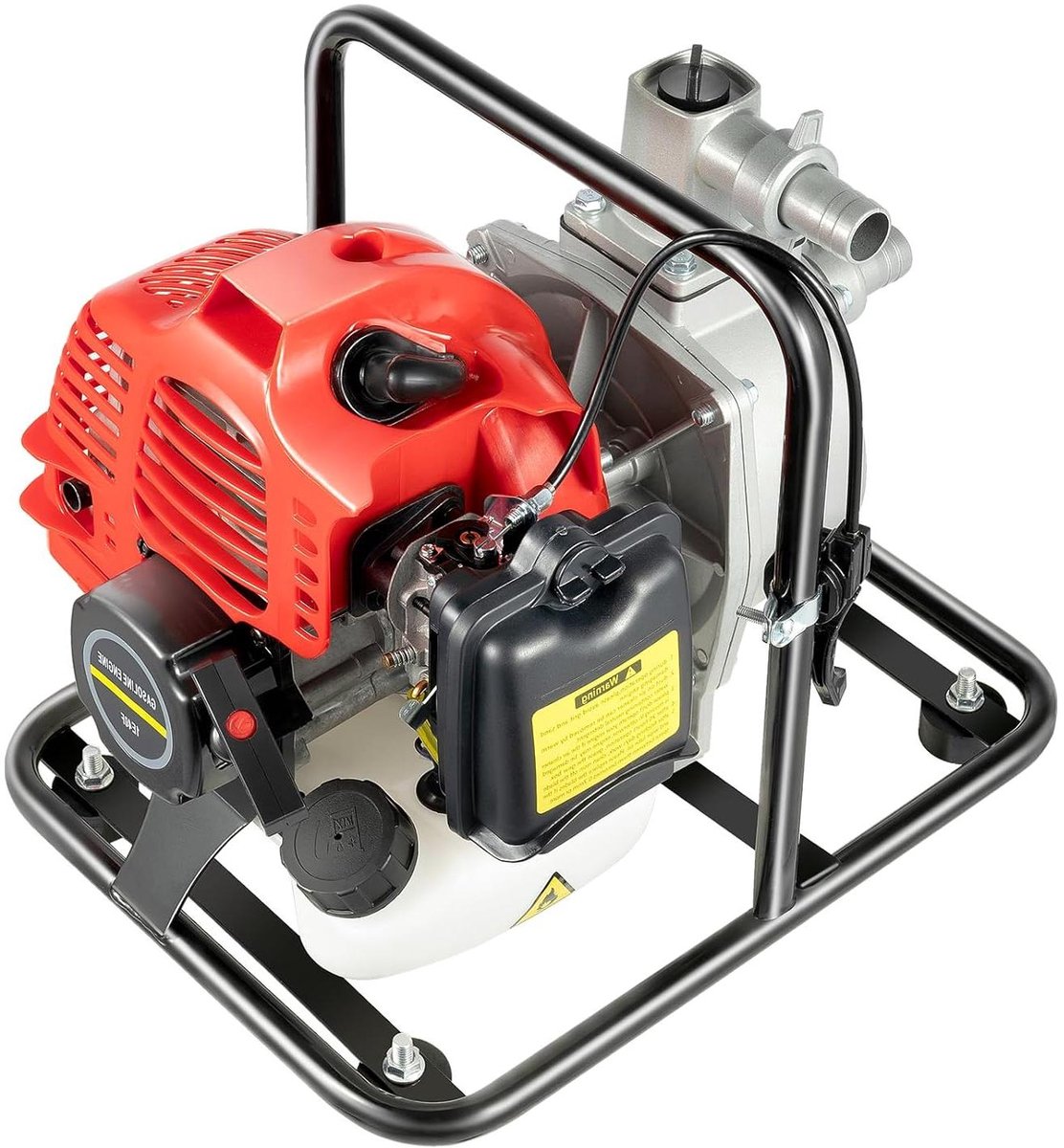 Benzine Waterpomp - Tuinpomp Irrigatiepomp - Bodem Water Geven - Krachtige 43cc Motor - 30m Opvoerhoogte - Rood