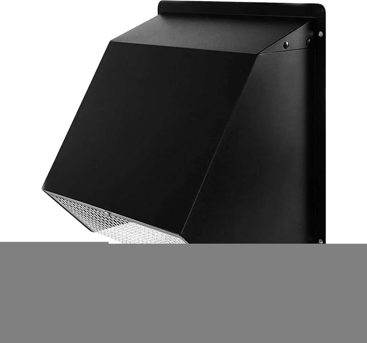Afvoerrooster Buiten - Wandrooster Wasdroger - Ventilatie Optimaliseren - Roestvrij Weerbestendig - 8 inch - Zwart