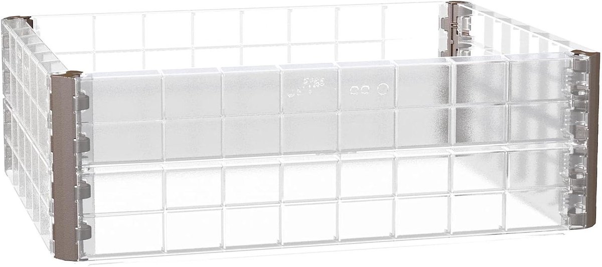 Groeikamer Verhoogd Bed - Plantenkas Module - Planten Beschermen - Gereedschapsloze Montage - 60 x 80 x 25 cm - Transparant