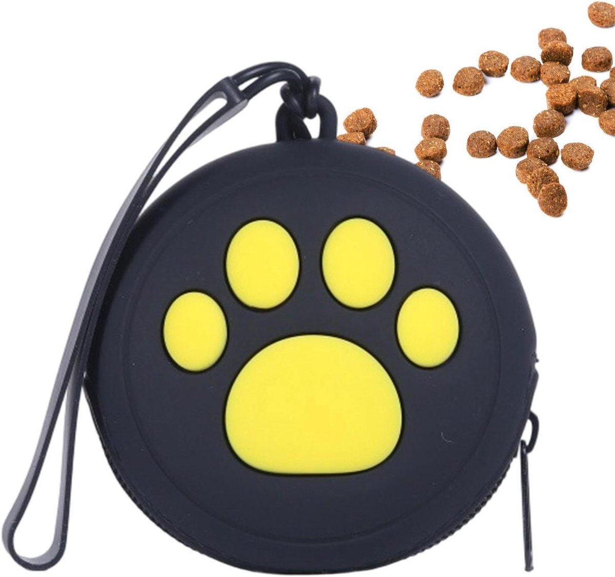 Hondentraining Traktatiebuidel - Snacktas Honden - Hond Trainen - Eenhandig Ontwerp - 9 x 8.8 x 4 cm - Zwart