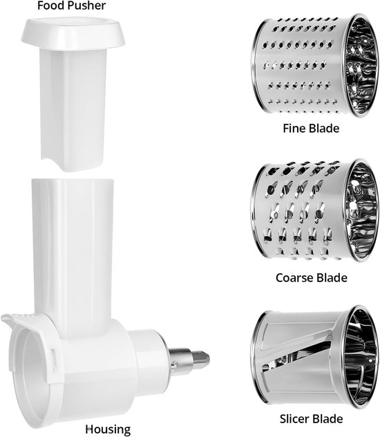 SnelShoppen - Groentesnijder Set, Roestvrij Staal Juliennesnijder, Keuken Accessoire, Compatibel met KitchenAid, Ideaal voor Salades en Groentegerecht — afbeelding 2