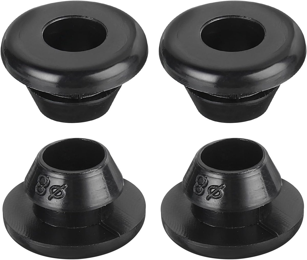 10 stuks 8 mm montagediameter rubberen ogen, Id 6 mm voor rubber