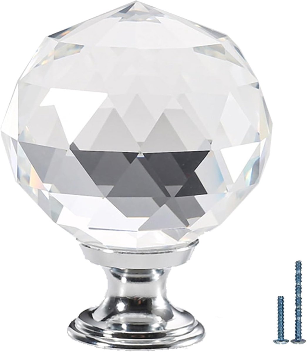12 stks Crystal Lade Knoppen, 40mm Crystal Kast Knop Handvat Moderne