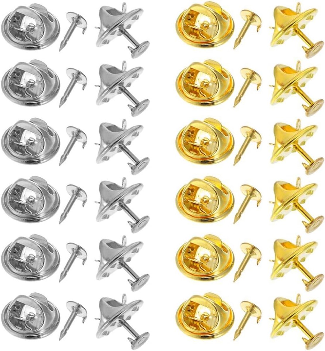 100 paar borgpennen vlinderpin, clutch sluitingen, vlinderclips