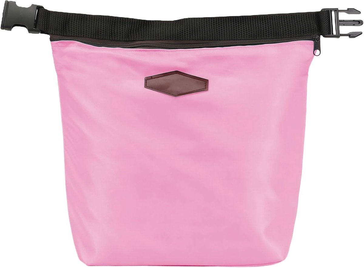 Thermische koeltas, lunchtas, draagbare lunchtas, picknicktas, blauw, ritssluiting (roze)