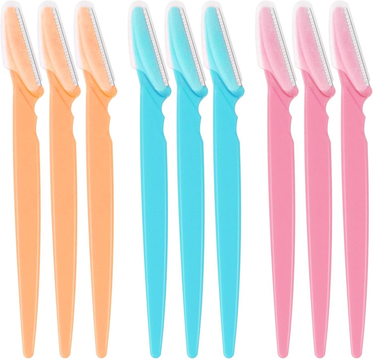 Dermaplaning Blades voor Gezicht, 9 Stuks Scheermesjes voor Wenkbrauwen, Veilig Exfoliatie Tool voor Huidverzorging en Verwijderen van Gezichtsbeharing