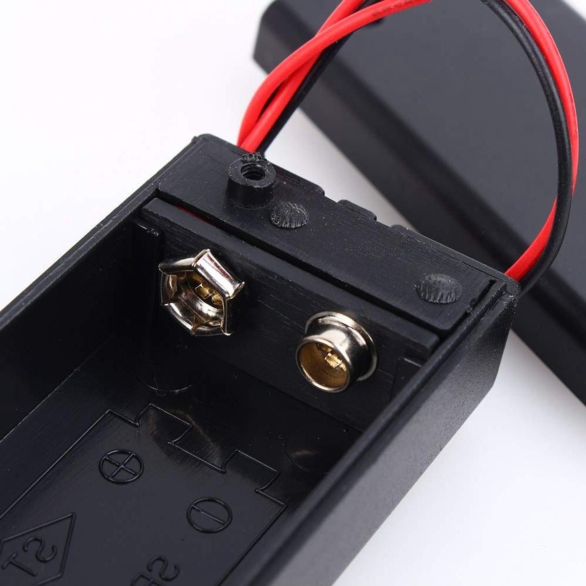 Batterijhouder 9V - Batterijbox DC Behuizing - Hobby Projecten - Met Aan/Uit Schakelaar - 150 mm Kabel - Zwart