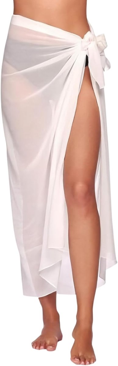 sarong pareo strand wikkelrok sexy chiffon bikini cover-up lange strandjurk zomer bedekking strandlaken wikkelrok lichte bedekking zachte wrap