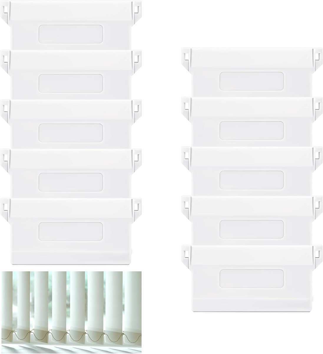 verzwaringsplaten, 10 stuks, 89 mm, lamellengordijn