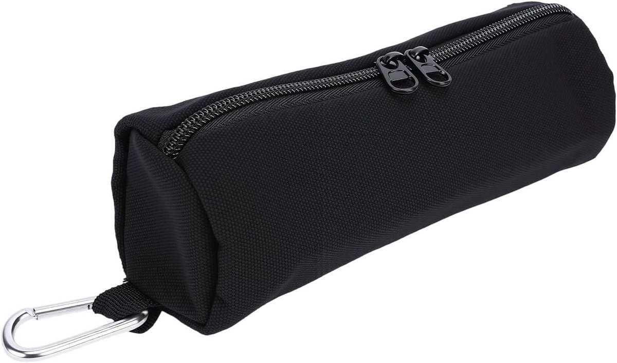 Tennisbalhouder Tas - Opberg etui - Sporten Trainen - Duurzaam Nylon Materiaal - 6.5 cm Diameter - Zwart